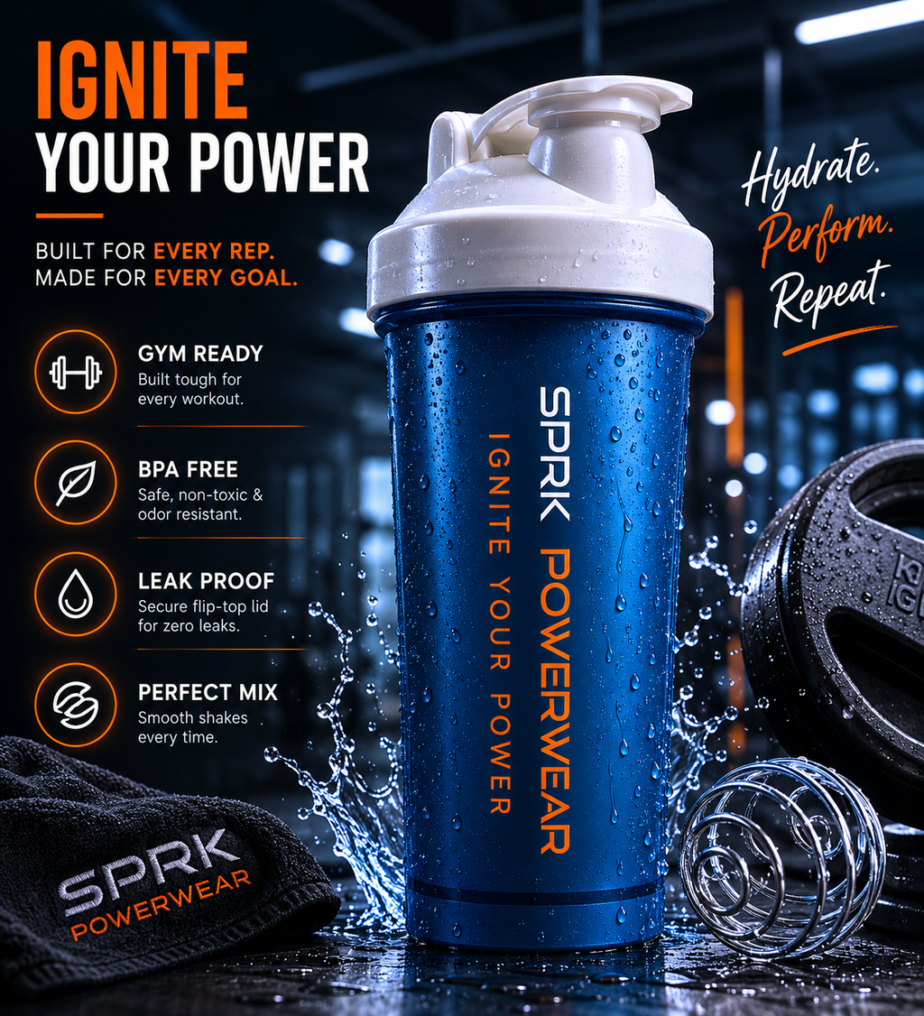 700ml Blue/White Shaker Cup